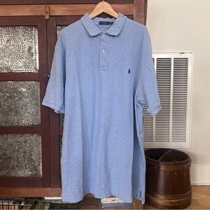 Polo Ralph Lauren Short Sleeve Collared Polo Light Blue 2XLT